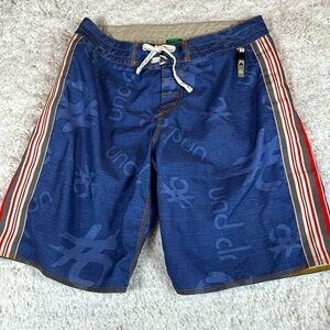 United Colors of Benetton Men Vintage Bermuda Shorts Green Preppy Size 32 /EU 42